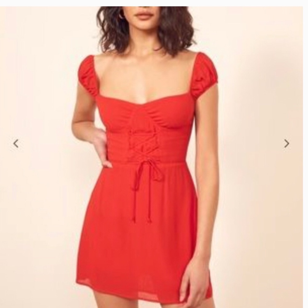 REFORMATION Red Mini Dress